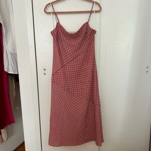 C/MEO Collective plaid fully lined slip dress